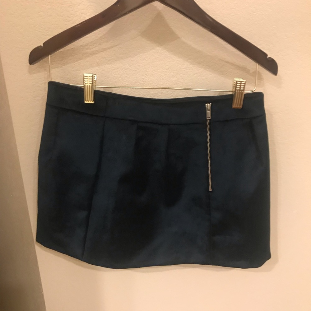 COS Size US 4 Velvet dark/emerald green skirt